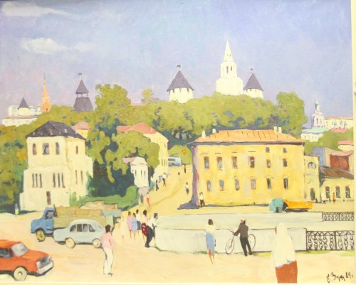 Зуев Е.В. 1923-1989 Казанский Кремль. 1989 Картон, масло