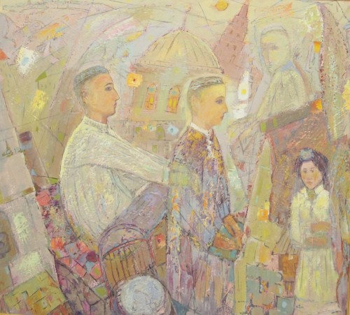 Хазиев М.Ш. 1949 Разговор с Тукаем. 2008. Холст, масло