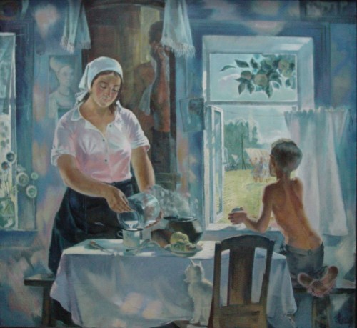 Акимов В.Я. род.1950 Голубое утро. 1981 г. 